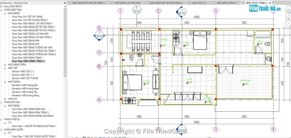 File REVITbiệt thự 2 tầng,kiến trúc revit 2 tầng,revit 2 tầng 7.5x16m,Bản vẽ revit 2 tầng 7.5x16m